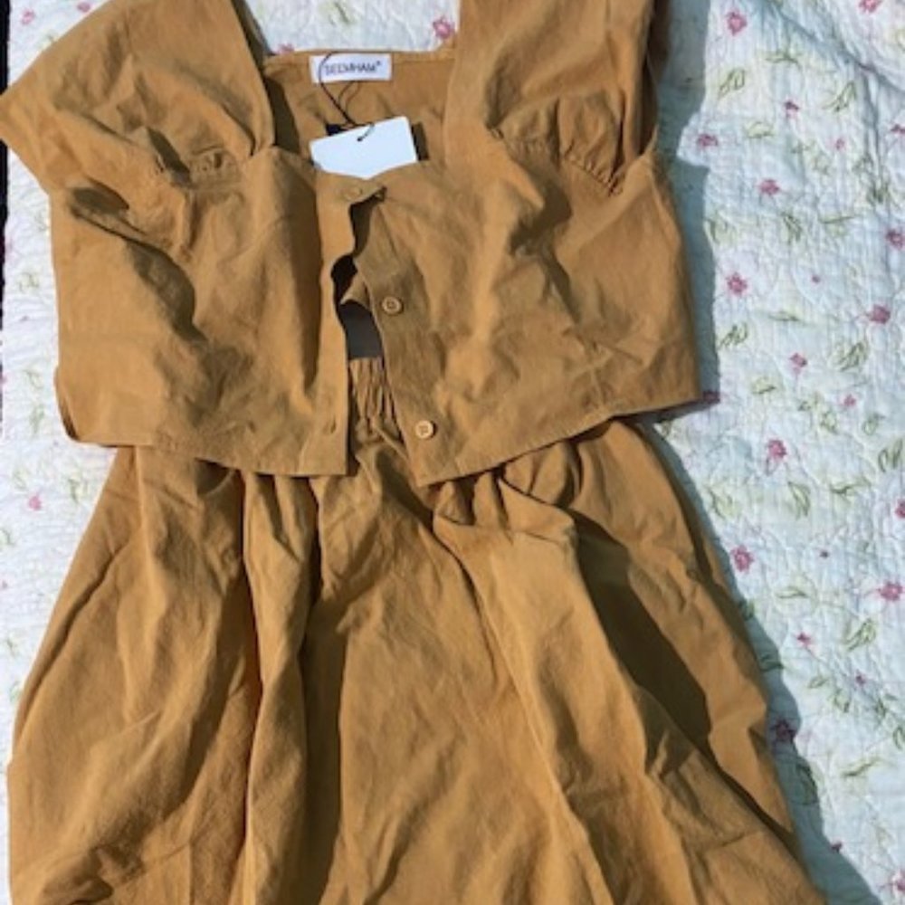 Yellow Shirt and Skirt.